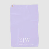 Serviette De Golf Élégant professionnel simple Monogramme minimalist (Devant)