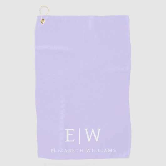 Serviette De Golf Élégant professionnel simple Monogramme minimalist (Devant)