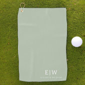 Serviette De Golf Élégant professionnel simple Monogramme minimalist