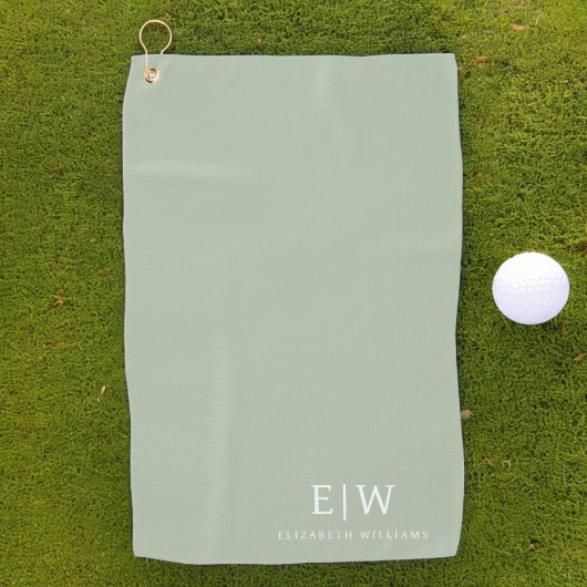 Serviette De Golf Élégant professionnel simple Monogramme minimalist