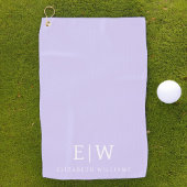 Serviette De Golf Élégant professionnel simple Monogramme minimalist
