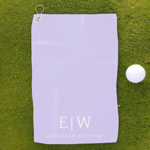 Serviette De Golf Élégant professionnel simple Monogramme minimalist
