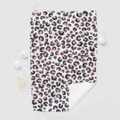 Serviette De Golf Elegant Rose Gold Black Leopard Pattern (En situation)