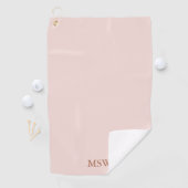 Serviette De Golf Élégant rose vif monogramme personnalisé initiales (En situation)