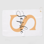 Serviette De Golf Elegant Script Custom Name Personalized Gift (Horizontal)
