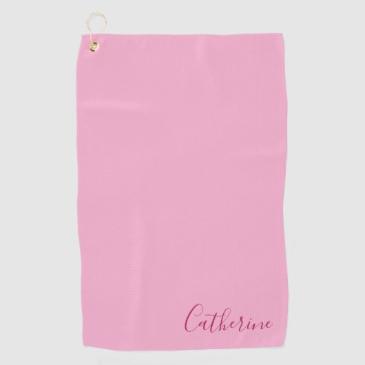 Serviette De Golf Elegant Simple Classy Modern Monogrammed Girly (Devant)