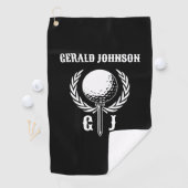 Serviette De Golf Elégante conception de monogramme de golf avec cou (En situation)