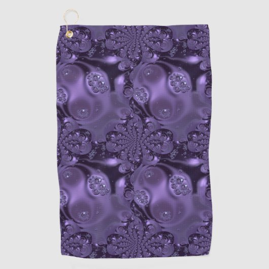Serviette De Golf Élégante étincelle Royale Purple Liquide (Devant)