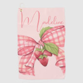 Serviette De Golf Elégante Fille Rose Bow (Devant)