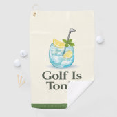 Serviette de golf élégante Golf Is Tonic (En situation)
