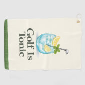 Serviette de golf élégante Golf Is Tonic (Horizontal)