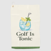 Serviette de golf élégante Golf Is Tonic (Devant)