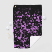 Serviette De Golf Élégante Peinture Splatée Confetti violet (En situation)