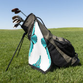 Serviette De Golf Éléments Art déco en turquoise vert Golf Towel (Vert)