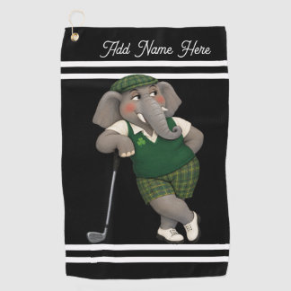 Serviette De Golf Éléphant Chanceux Personnalisé