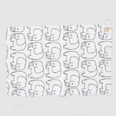 Serviette De Golf éléphants (Horizontal)