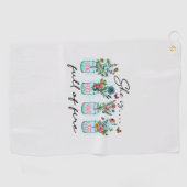 Serviette De Golf Elle est pleine de feu - Autonomisation florale dy (Horizontal)