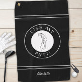 Serviette De Golf Embrasse Mon Putt Funny Lady Golfer Sports Pro Noi