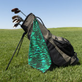 Serviette De Golf Emerald and Gold Safari Series Design 10 (Vert)