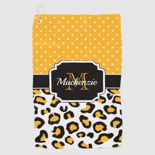 Serviette De Golf Empreinte de léopard (Devant)