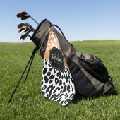 Serviette De Golf Empreinte de léopard (Vert)