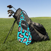 Serviette De Golf Empreinte de léopard (Vert)