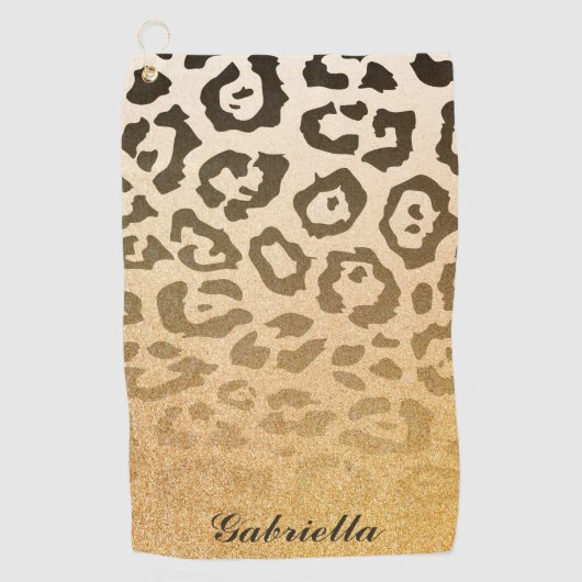 Serviette De Golf Empreinte de léopard (Devant)