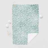 Serviette De Golf Empreinte de léopard blanc à la menthe (En situation)