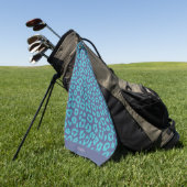 Serviette De Golf Empreinte de léopard bleu (Vert)