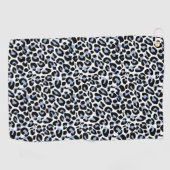 Serviette de golf Empreinte de léopard bleu (Horizontal)