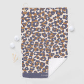 Serviette De Golf Empreinte de léopard-bleu et Brown (En situation)
