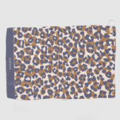 Serviette De Golf Empreinte de léopard-bleu et Brown (Horizontal)