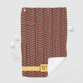 Serviette De Golf Empreinte de léopard Chevron Golf Towel (En situation)