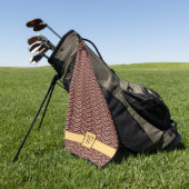 Serviette De Golf Empreinte de léopard Chevron Golf Towel (Vert)