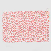 Serviette De Golf Empreinte de léopard de corail (Horizontal)