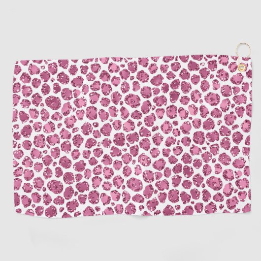 Serviette De Golf Empreinte de léopard de la Parties scintillant de  (Horizontal)