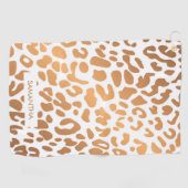 Serviette De Golf Empreinte de léopard d'or (Horizontal)