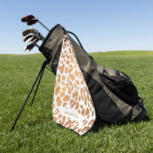 Serviette De Golf Empreinte de léopard d'or (Vert)