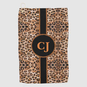 Serviette De Golf Empreinte de léopard élégant personnalisé