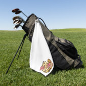 Serviette De Golf Empreinte de léopard Mama Heart Golf Towel (Vert)