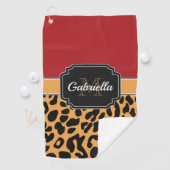 Serviette De Golf Empreinte de léopard mignon (En situation)