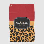 Serviette De Golf Empreinte de léopard mignon (Devant)