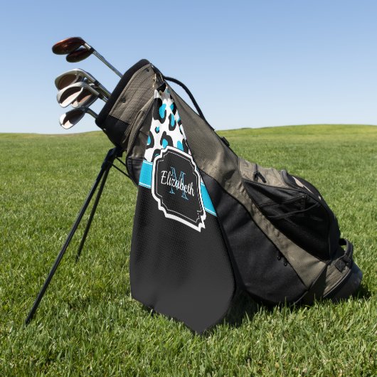 Serviette De Golf Empreinte de léopard mignon (Vert)