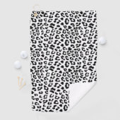 Serviette De Golf Empreinte de léopard noir et blanc (En situation)