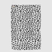 Serviette De Golf Empreinte de léopard noir et blanc (Devant)