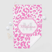 Serviette De Golf Empreinte de léopard rose (En situation)