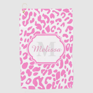 Serviette De Golf Empreinte de léopard rose