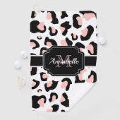 Serviette De Golf Empreinte de léopard rose (En situation)
