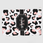 Serviette De Golf Empreinte de léopard rose (Horizontal)