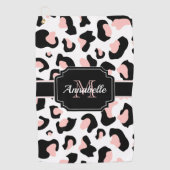 Serviette De Golf Empreinte de léopard rose (Devant)